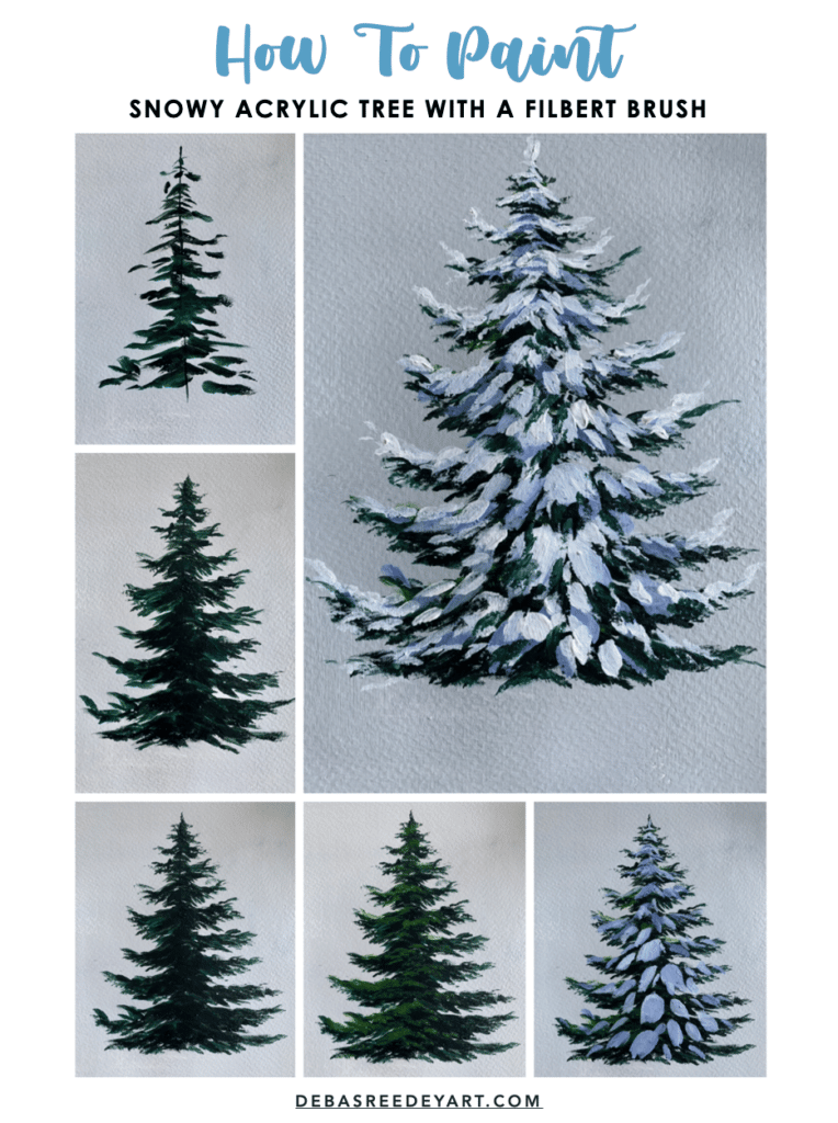 snowy tree painting 2