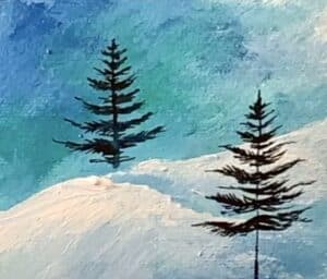 easy winter landscape acrylic painting for beginners step 6