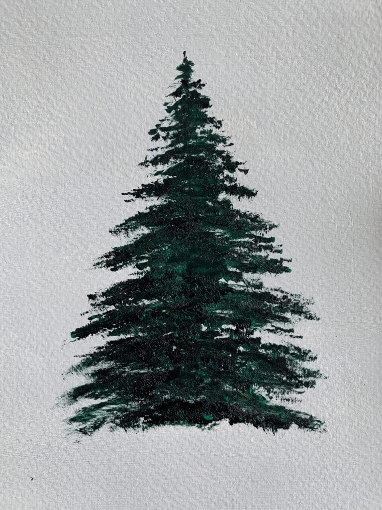 how to paint christmas tree step by step with acrylics step 3