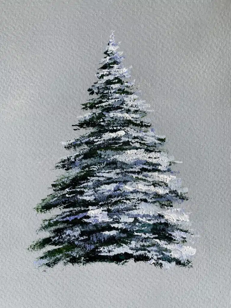 how to paint christmas tree step by step with acrylics step 6