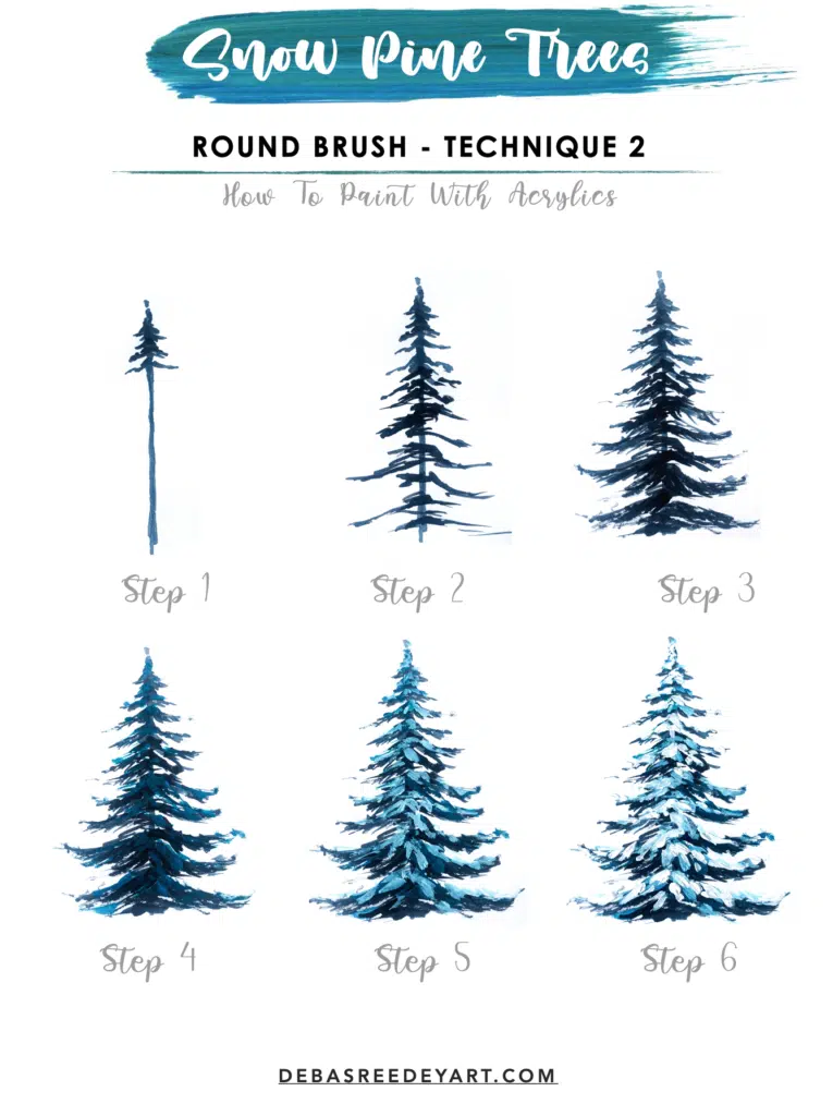 how-to-paint-snowy-pine-tree-acrylics-round-brush-technique2