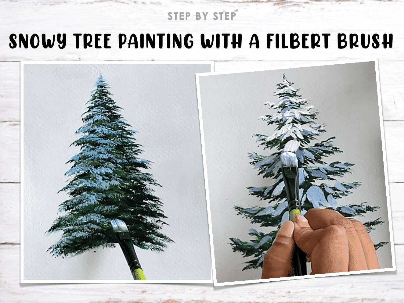 Basic Acrylic Painting Tutorial for Beginners  How to Paint an Autumn Tree  Using Fan Brush 