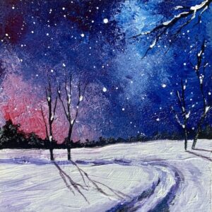 8 Easy Winter Painting Ideas - Christmas Coasters - Debasree Dey Art
