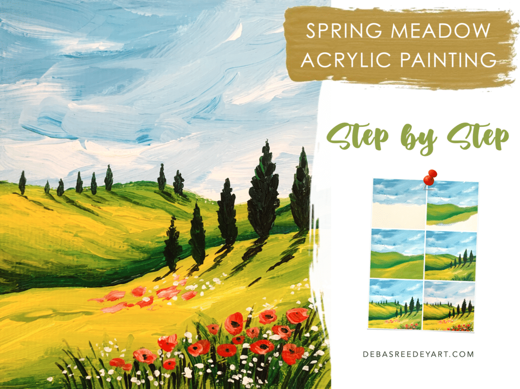 Easy-spring-painting-idea-acrylic-painting-tutorial-for-beginners-step-by-step 1