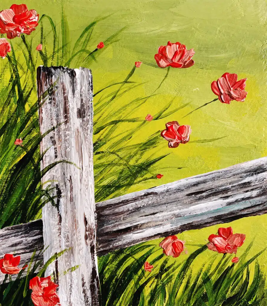 Easy Spring Landscape Painting - Step by Step Tutorial - Debasree Dey Art