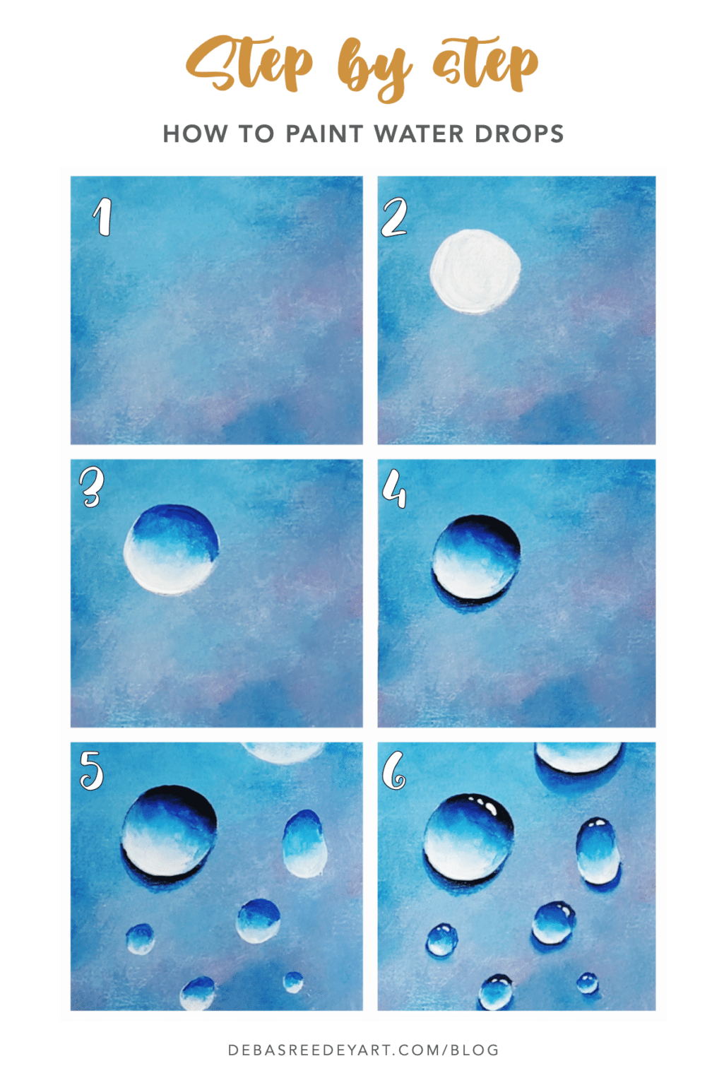 How to Paint Water Drops with Acrylics - A Step-by-Step Tutorial ...