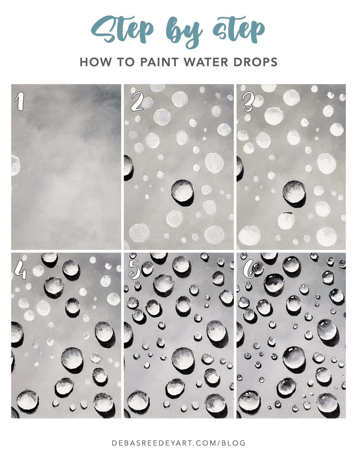 How to Paint Water Drops with Acrylics - A Step-by-Step Tutorial ...