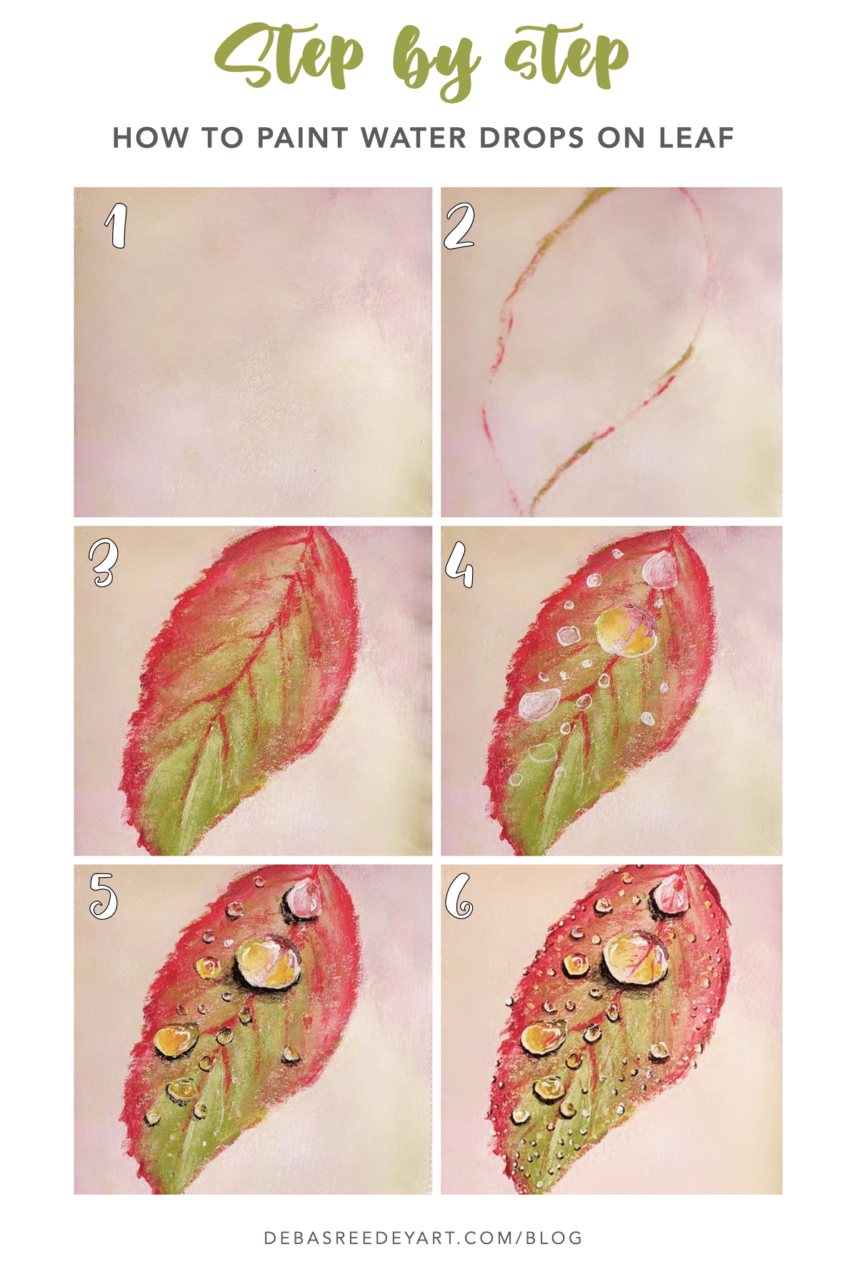 Paint Water Drops on a Leaf: A Captivating Step-by-Step Tutorial for ...