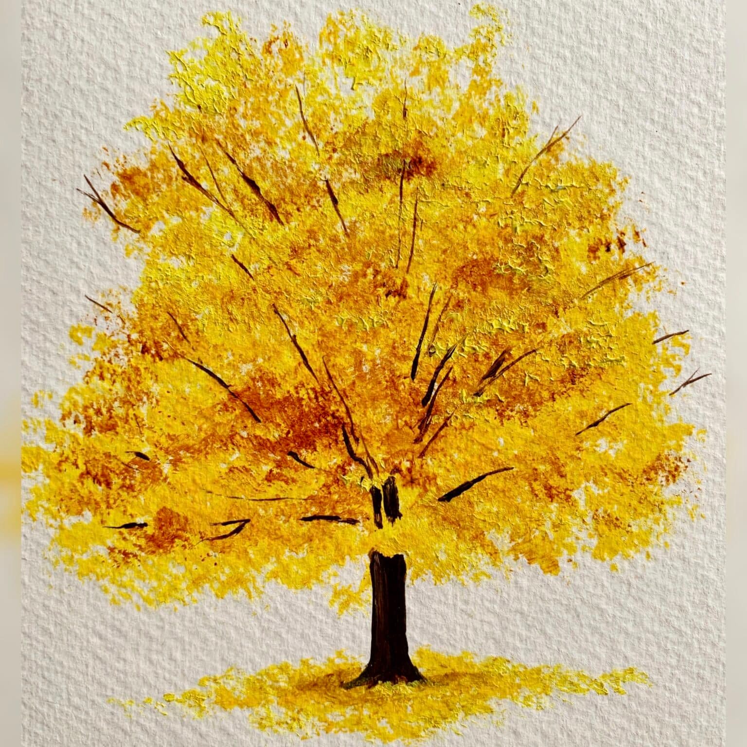 15 Days Of Autumn Trees Landscapes Debasree Dey Art