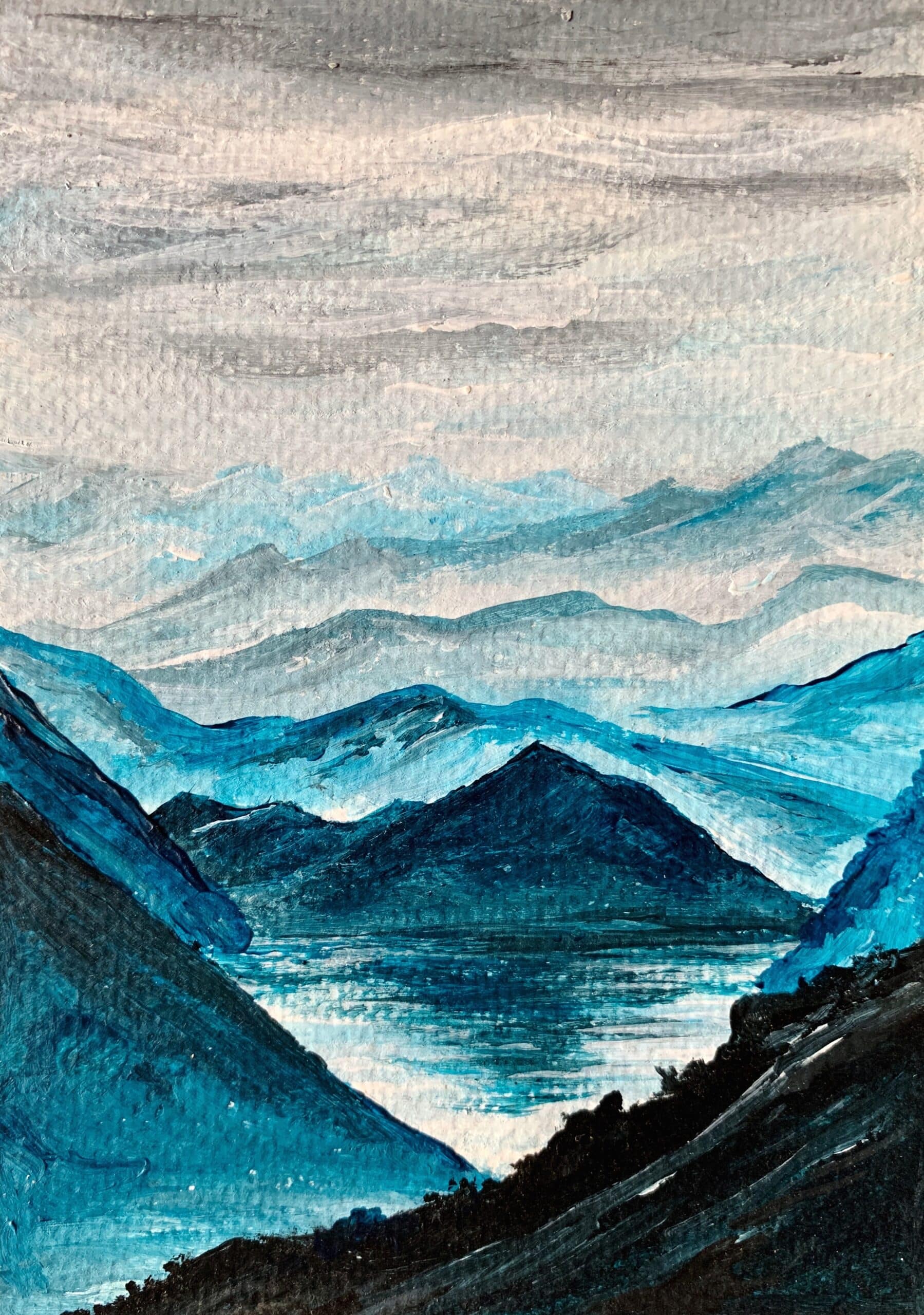 simple mountain paintings