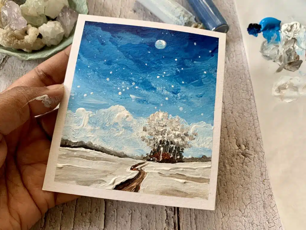 easy winter painting