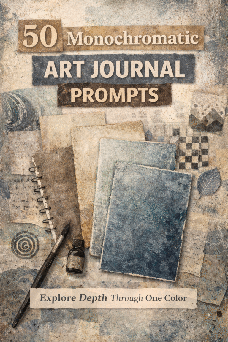 50 Monochromatic Art Journal Prompts