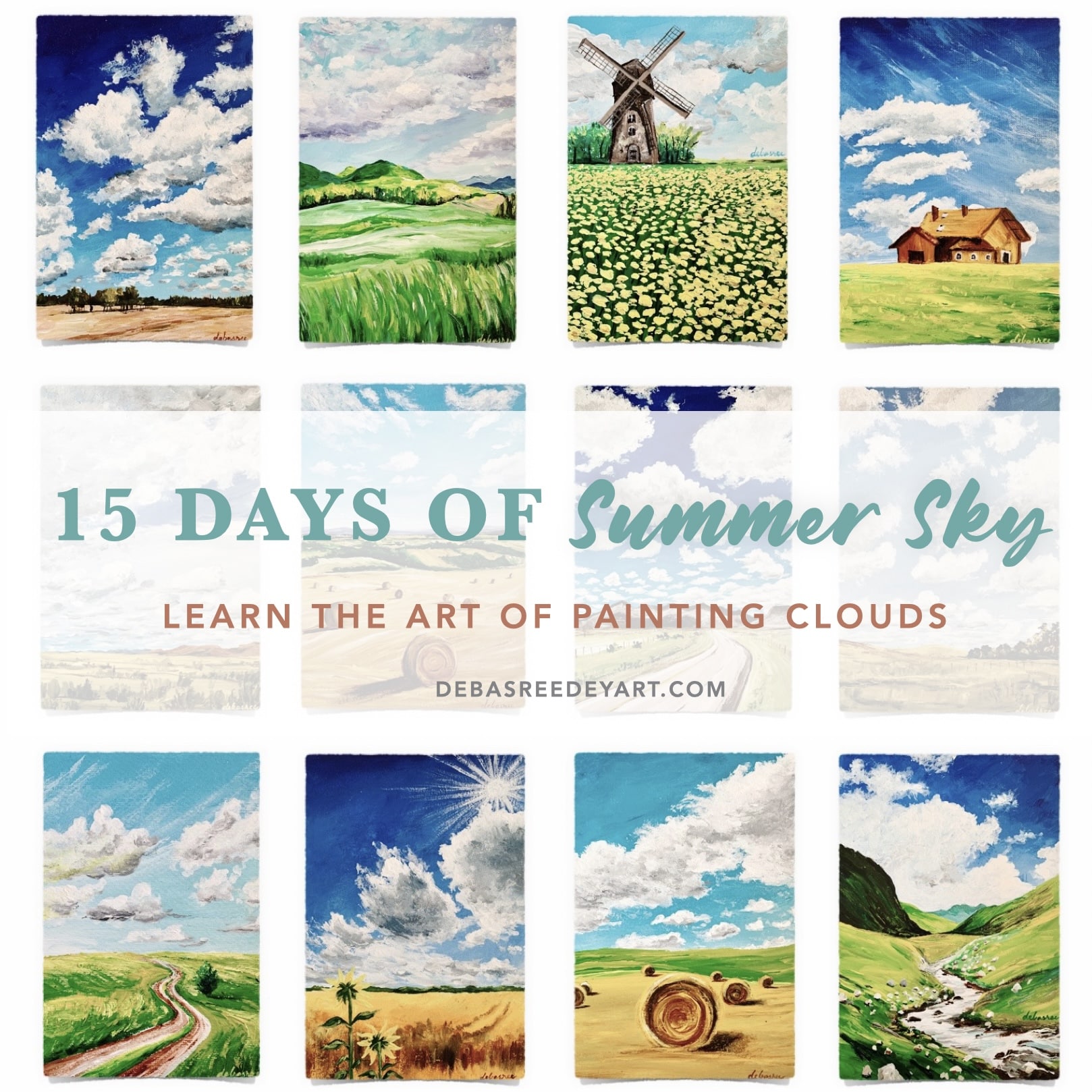 summer sky online painting class