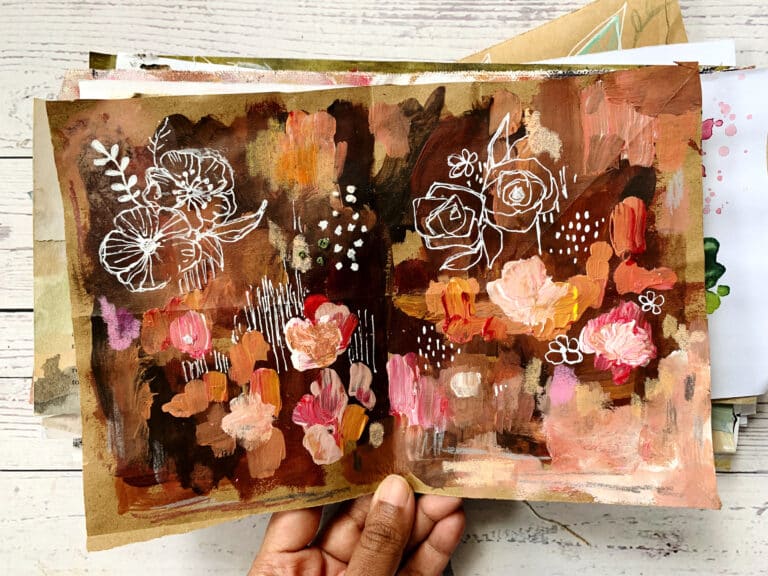 30-days-of-creative-practice-wendy-brightbill-Mixed-media-sketchbook-art-journal-junk-journal-pages-ideas-debasree-dey-art-3696