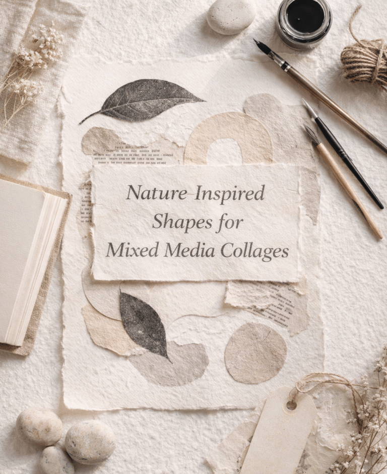 Nature-Inspired Shapes for Mixed Media Collages copy
