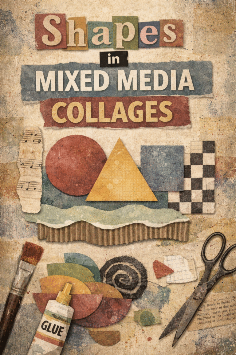 Shapes in Mixed Media Collages
