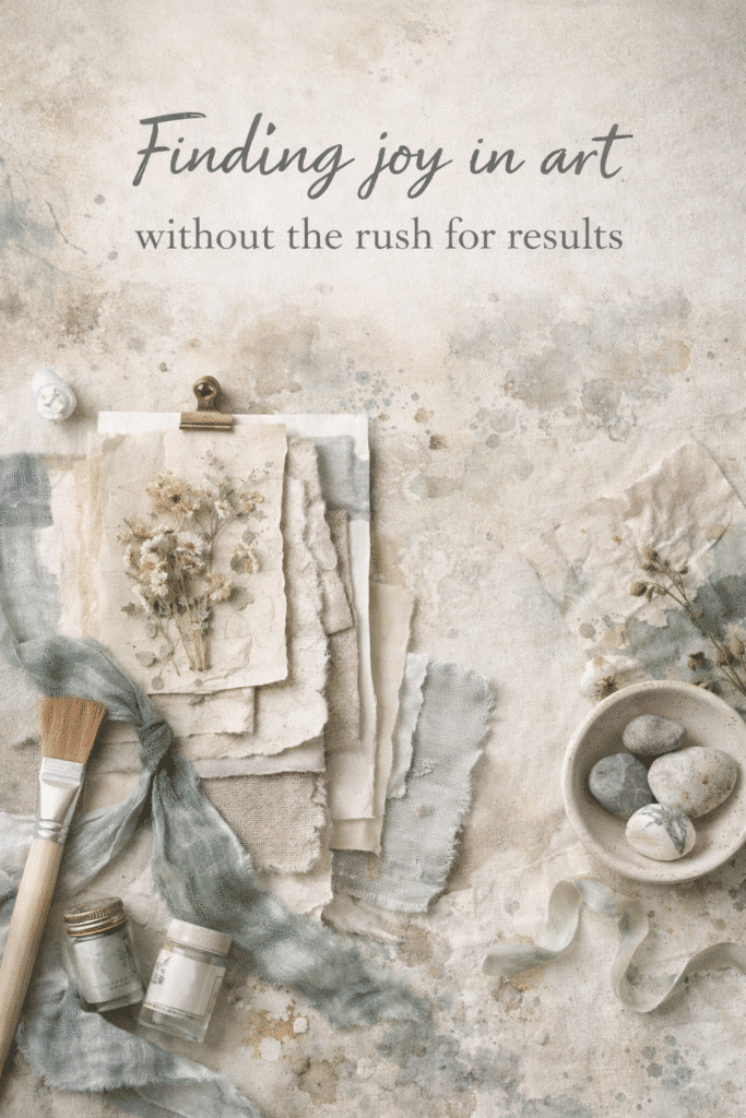 Finding joy in art without the rush for results