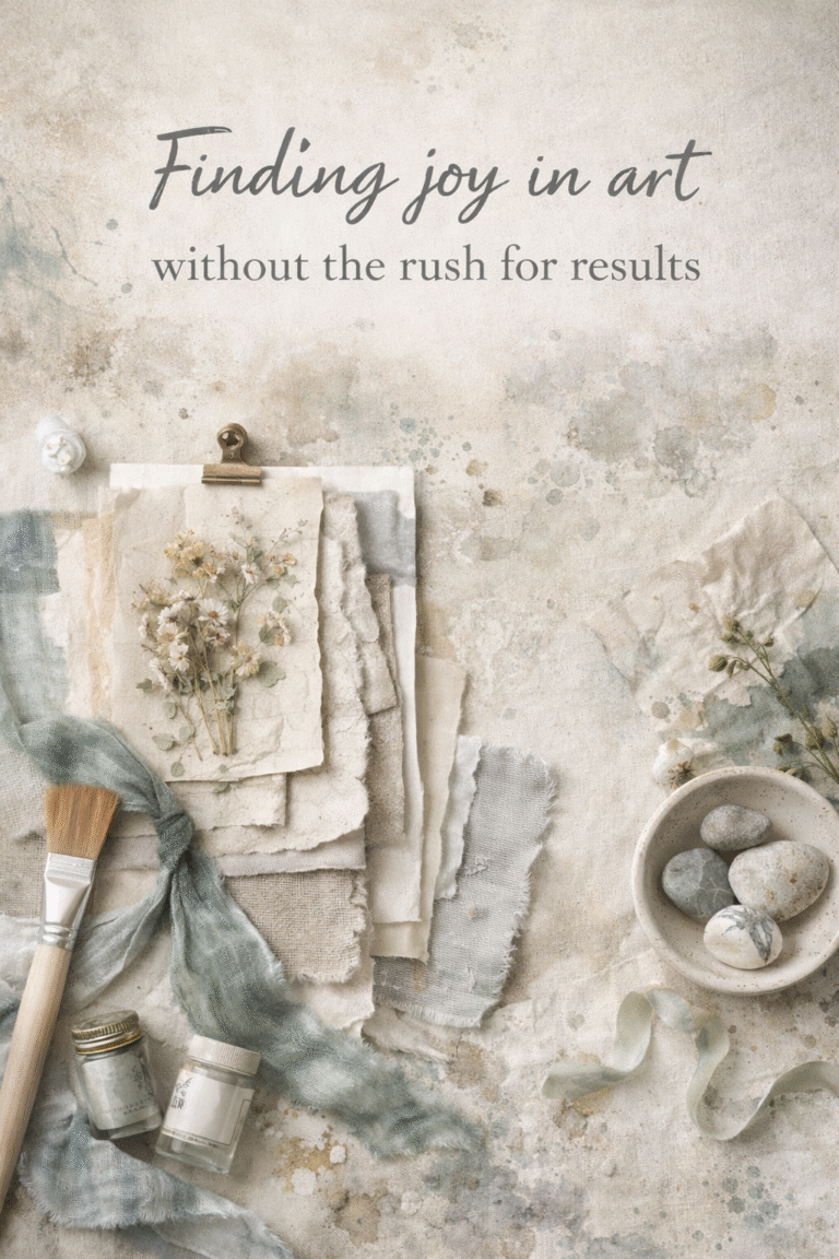 Finding joy in art without the rush for results