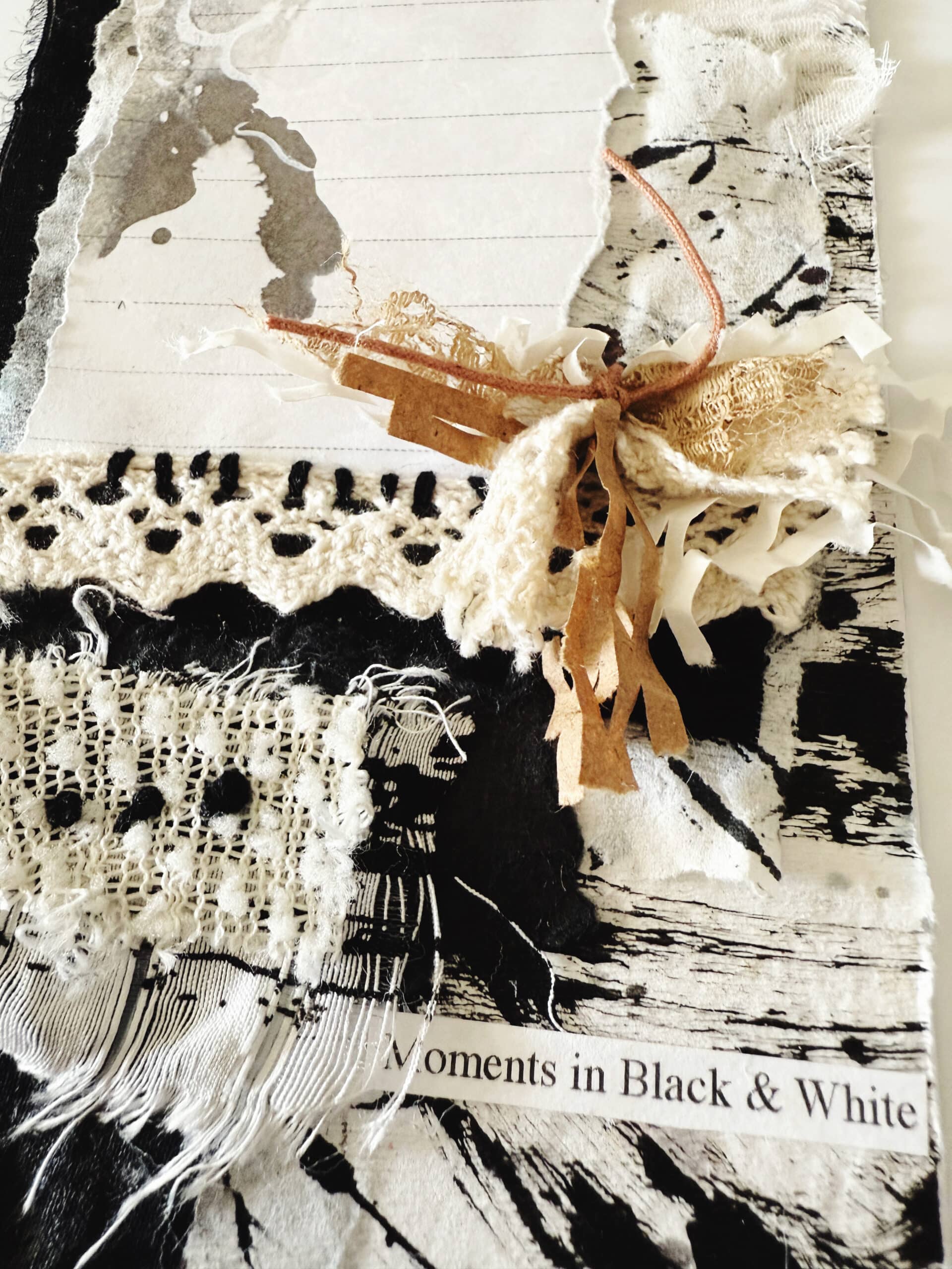 15-100-day-challeng-neutral-earthy-black-and-white-collage-clusters-mixed-media-texture-paper-fabrics-textile-debasree-dey-art-1722