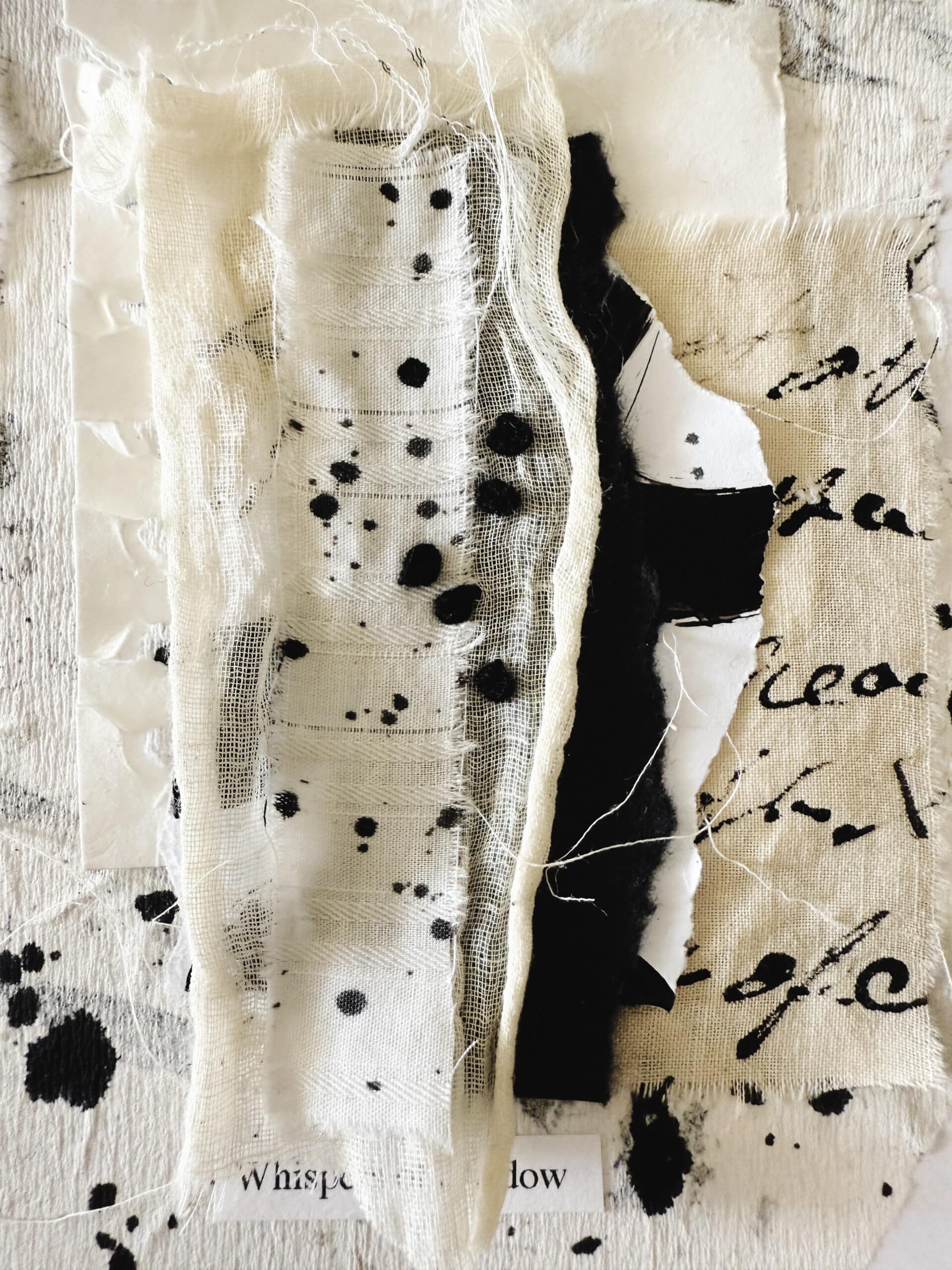 17-100-day-challeng-neutral-earthy-black-and-white-collage-clusters-mixed-media-texture-paper-fabrics-textile-debasree-dey-art-1733