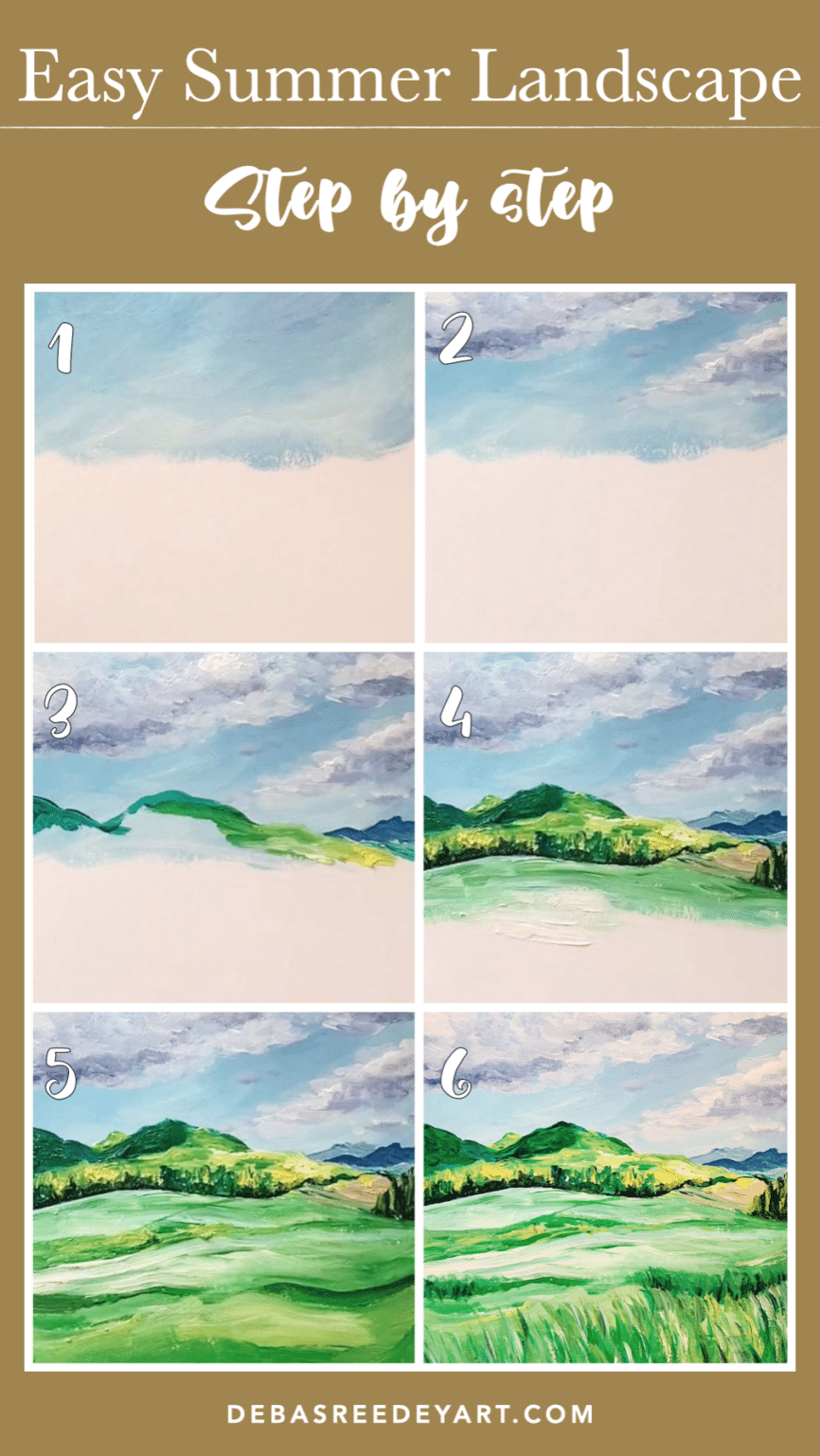 6 Simple Steps to Paint a Stunning Green Landscape in Acrylics ...