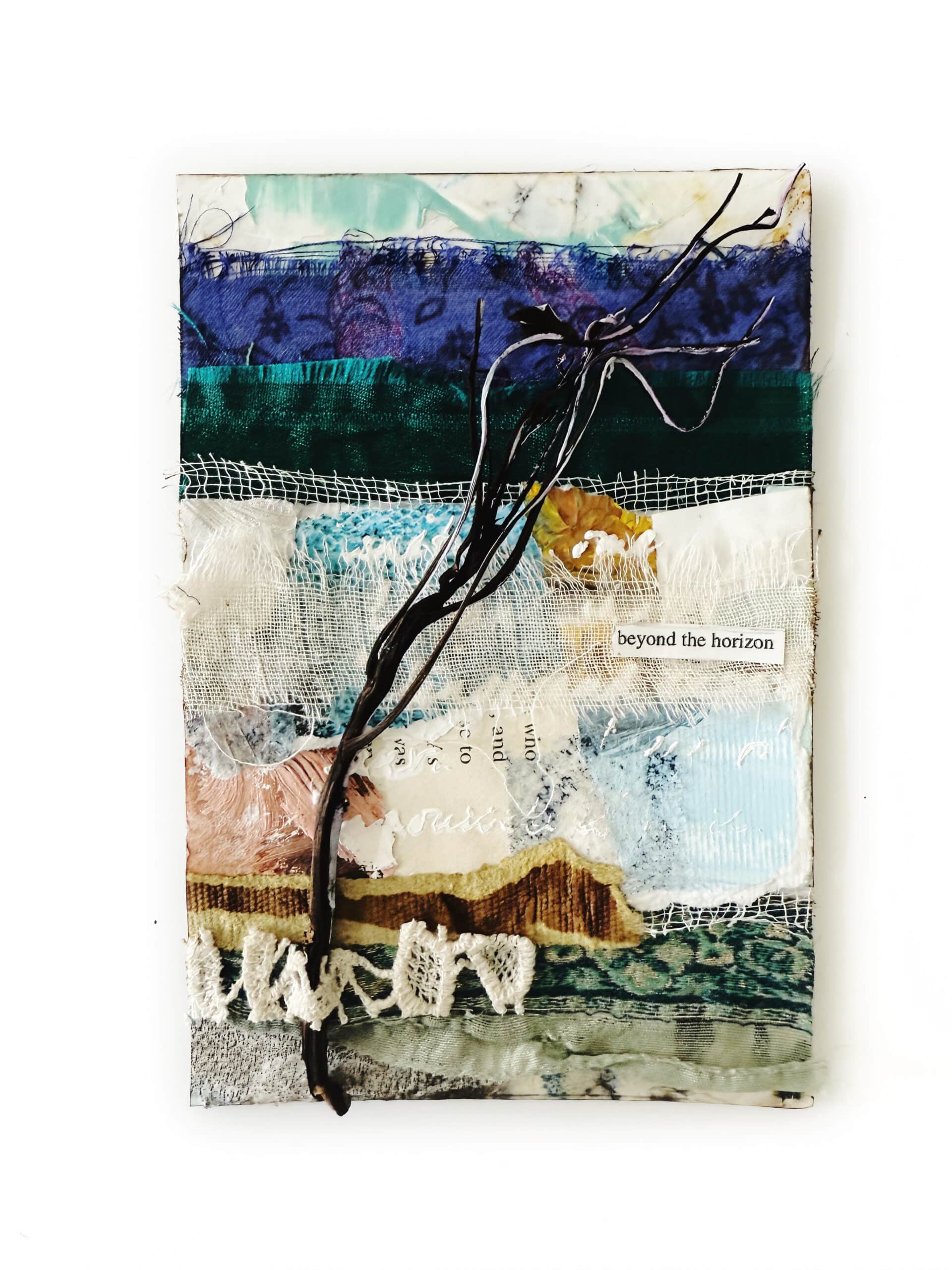 26-100-day-challenge-blue-brown-sky-clouds-collage-mixed-media-texture-paper-fabrics-textile-debasree-dey-art-1920