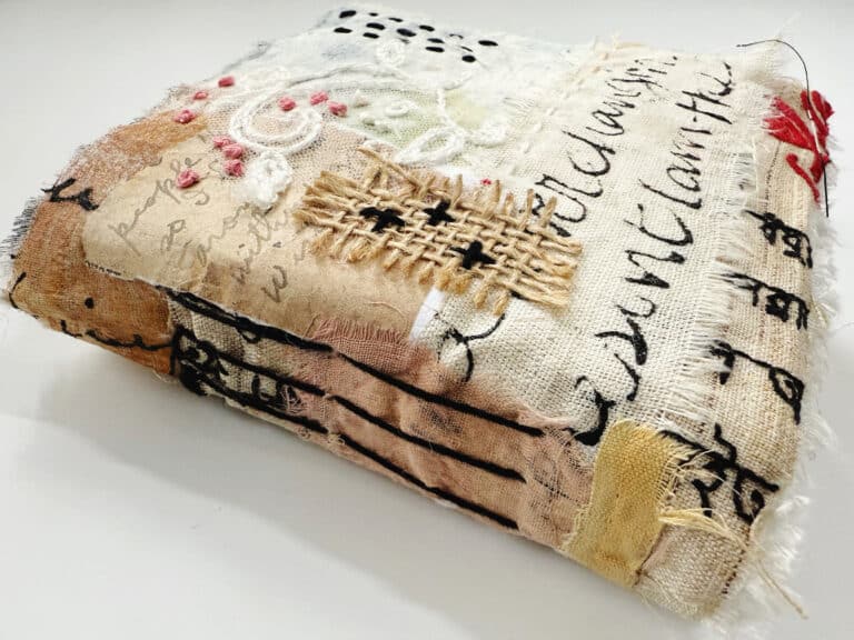 Mixed-media-mini-art-journal-fabric-collage-mastersheet-diy-debasree-dey-art-3312