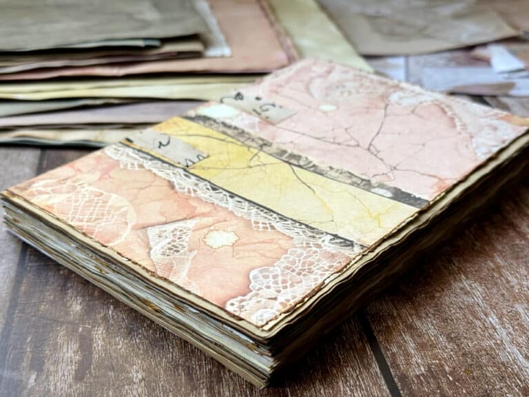 Long-link-stitch-book-binding-Mixed-media-sketchbook-art-journal-junk-journal-pages-printable-debasree-dey-art-3720