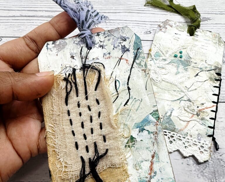 Mixed-media-tags-fabrics-clusters-collage-stitching-sketchbook-art-journal-junk-journal-pages-debasree-dey-art-0677 copy