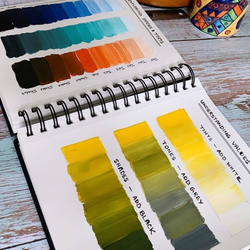Color theory masterclass color journal color mixing online art class debasree dey art