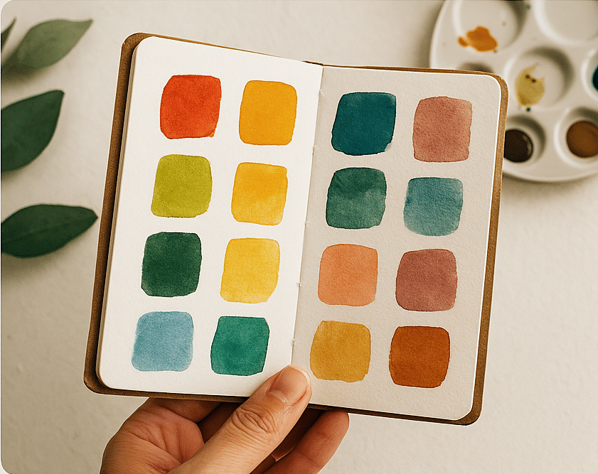 Color theory masterclass color journal color mixing online art class debasree dey art