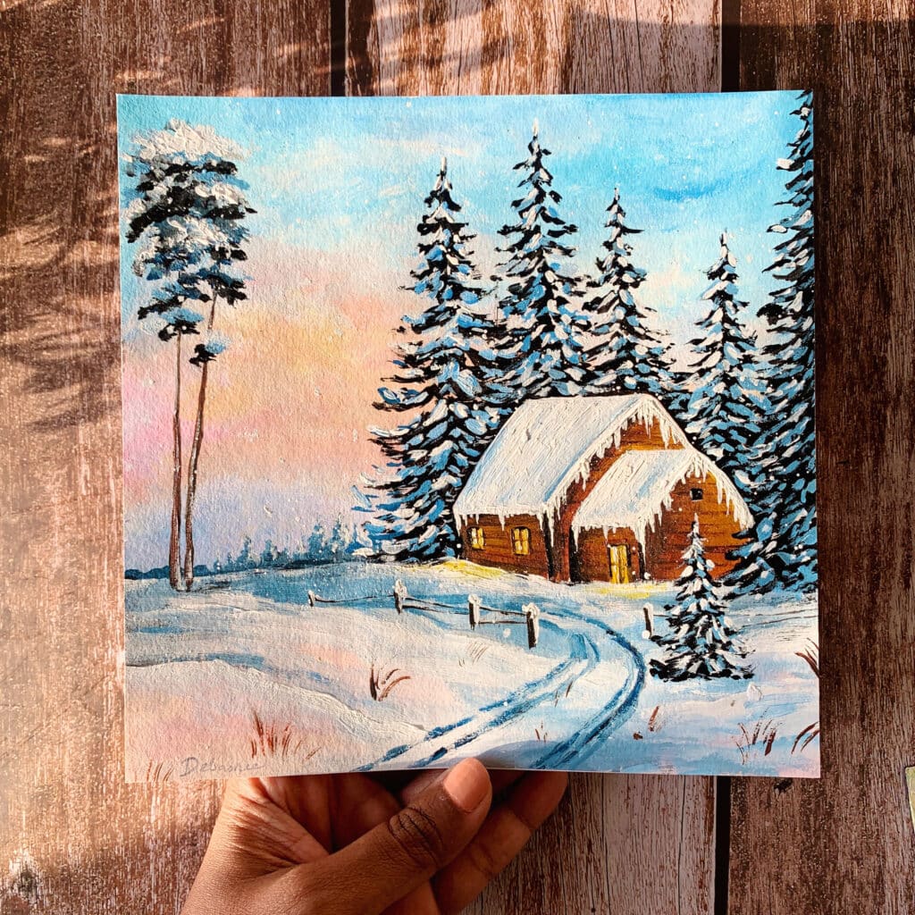 how-to-paint-snowy-pine-trees-acrylic-painting-tutorial-for-beginners-Debasree-Dey-Art-4651