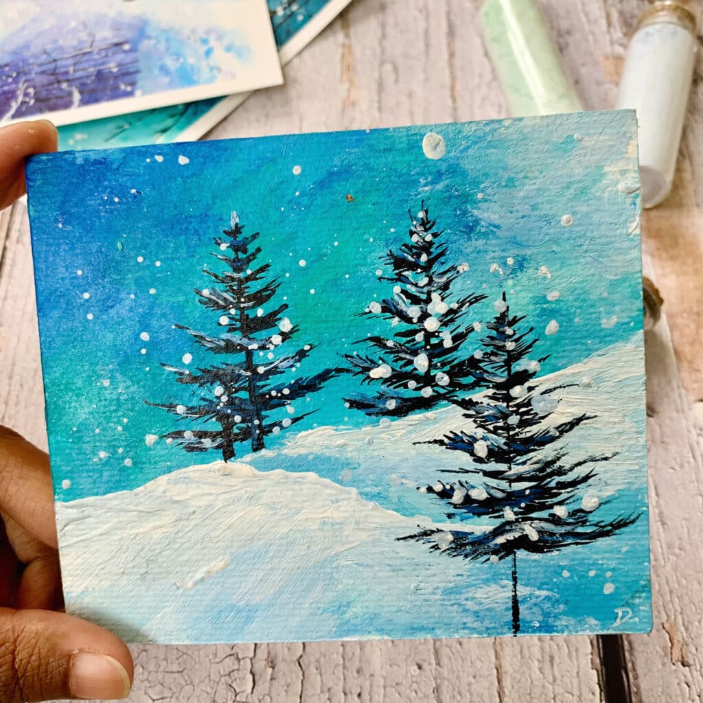 how-to-paint-snowy-pine-trees-acrylic-painting-tutorial-for-beginners-Debasree-Dey-Art-4652