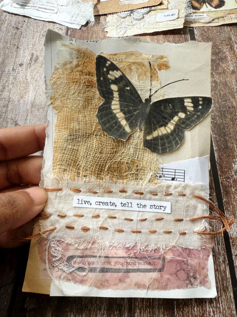 Clusters-Concertina-artist-book-accordion-fold-Mixed-media-junk-journal-collage-paper-fodder-tutorial-diy-debasree-dey-art-7634