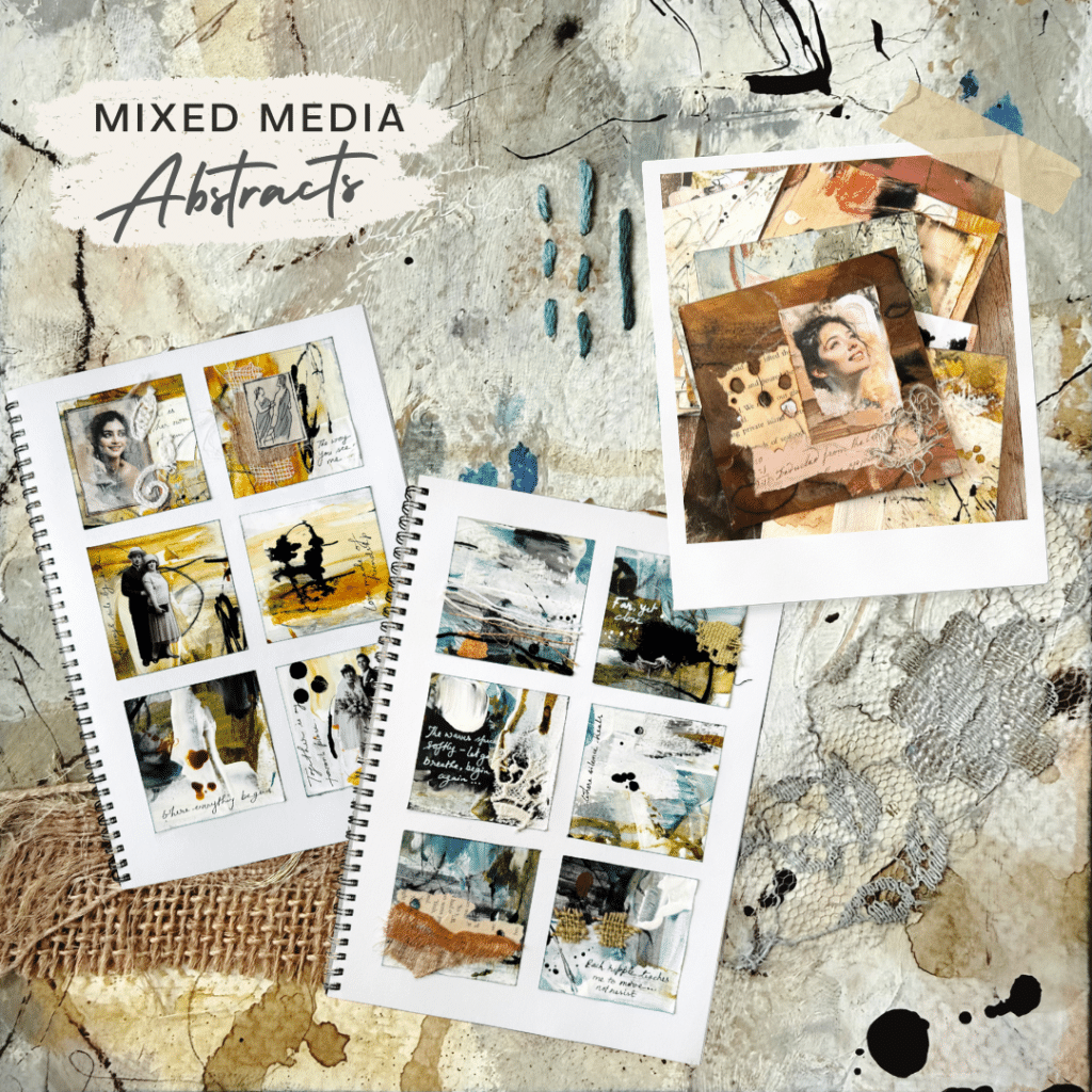 Mini-abstract-paintings-Mixed-media-sketchbook-art-journal-mark-making-collage-paper-debasree-dey-art-7