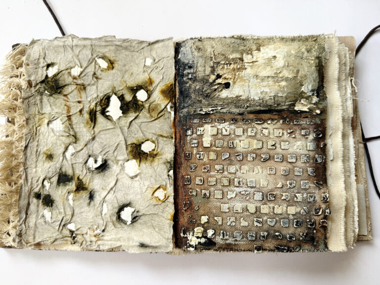 Fabric-plaster-art-journal-mixed-media-artist-book-handmade-textile-texture-collage-debasree-dey-art-8356