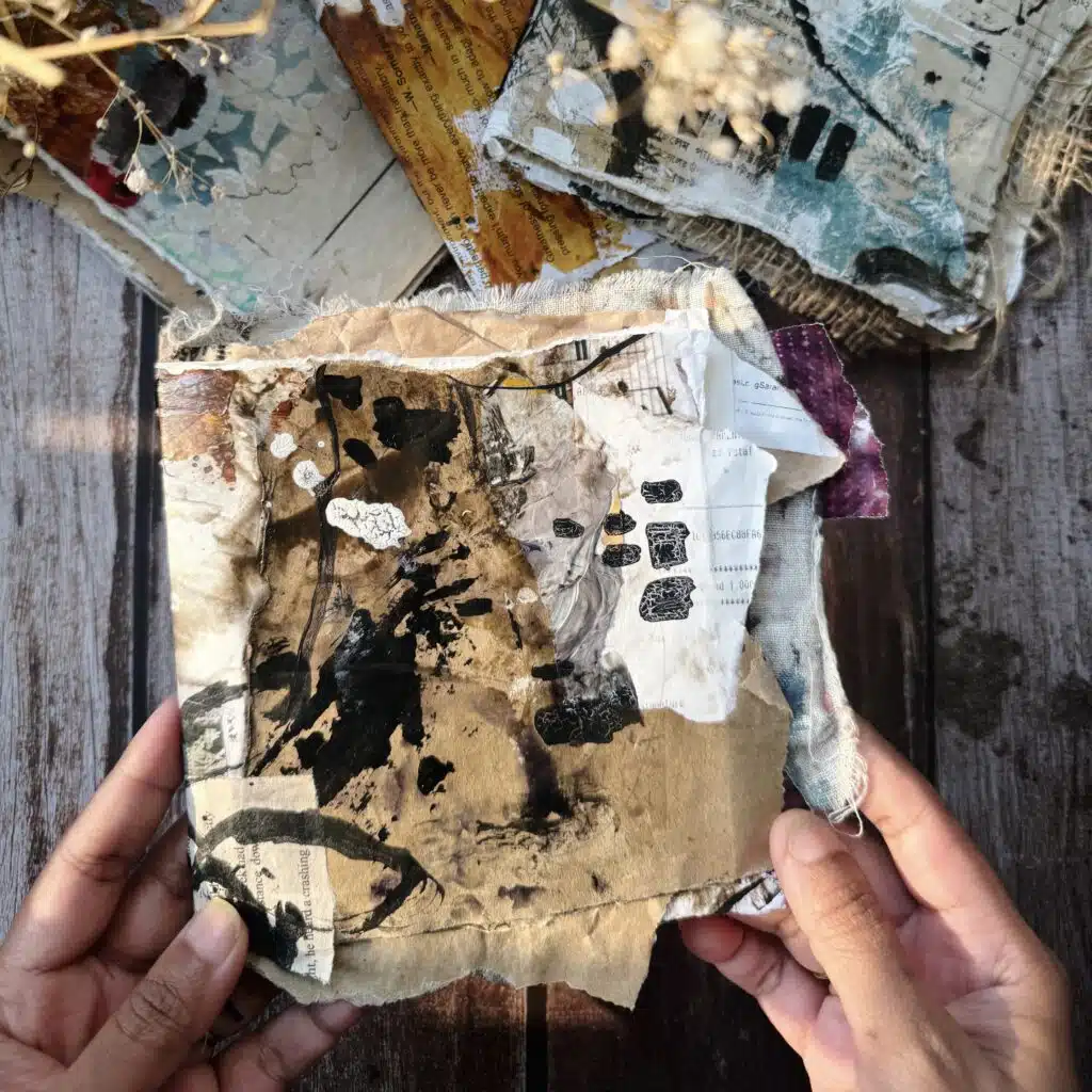 Grungy-art-journal-Texture-collage-mark-making-Mixed-media-debasree-dey-art-2562