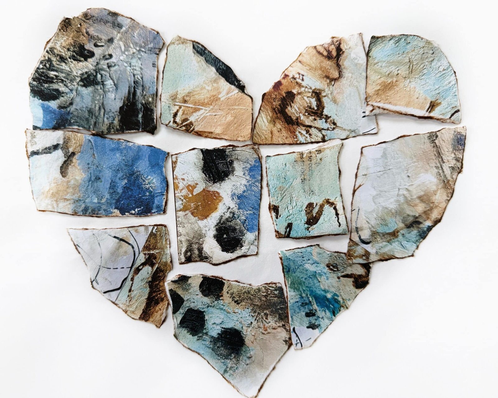 7 Soulful Steps to Create a Mixed Media Heart Collage - Debasree Dey Art