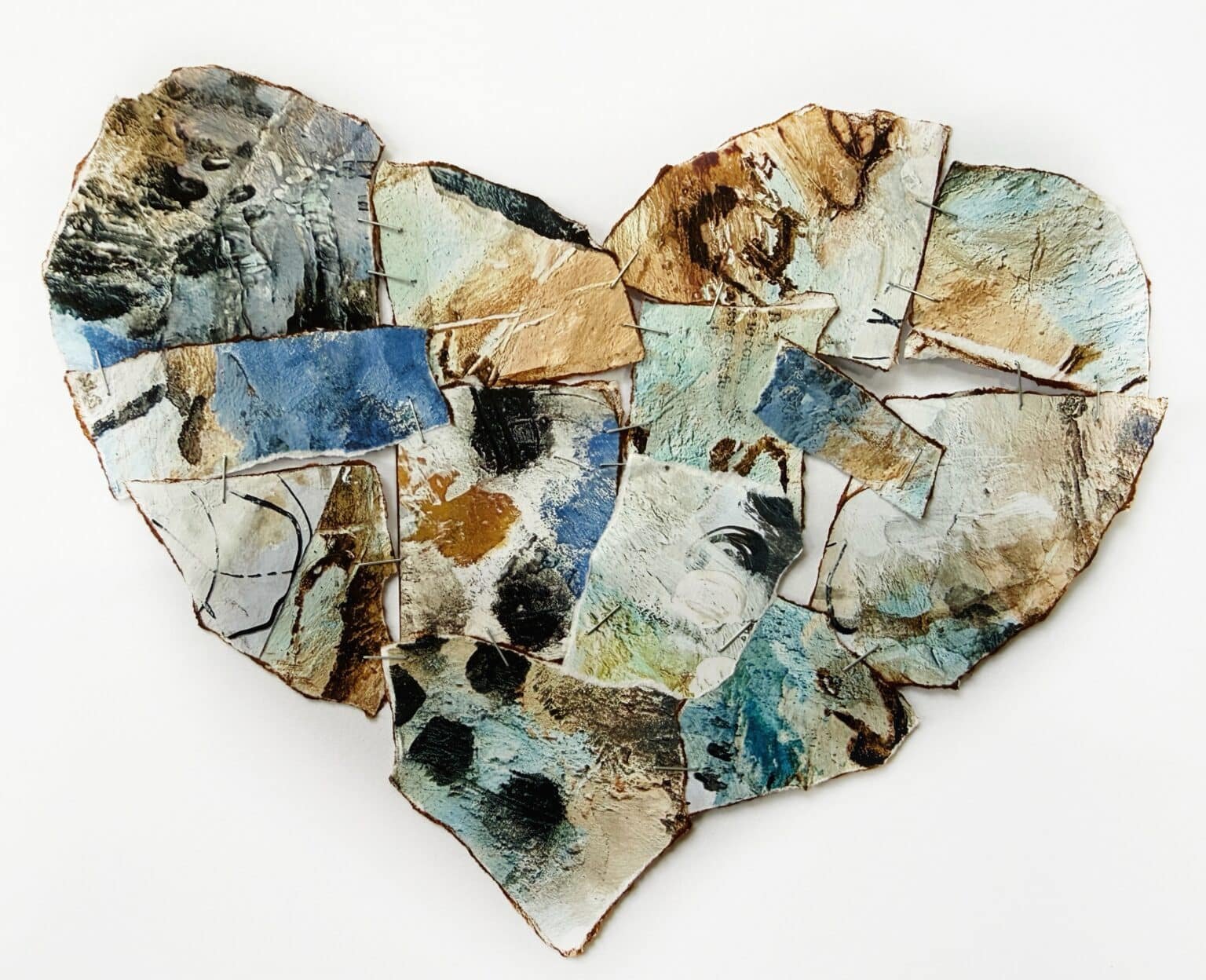 7 Soulful Steps to Create a Mixed Media Heart Collage - Debasree Dey Art