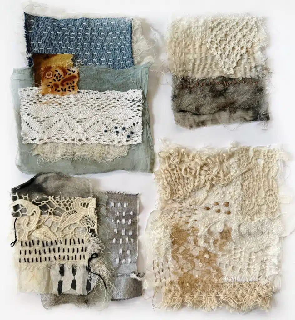 fabric collage ideas