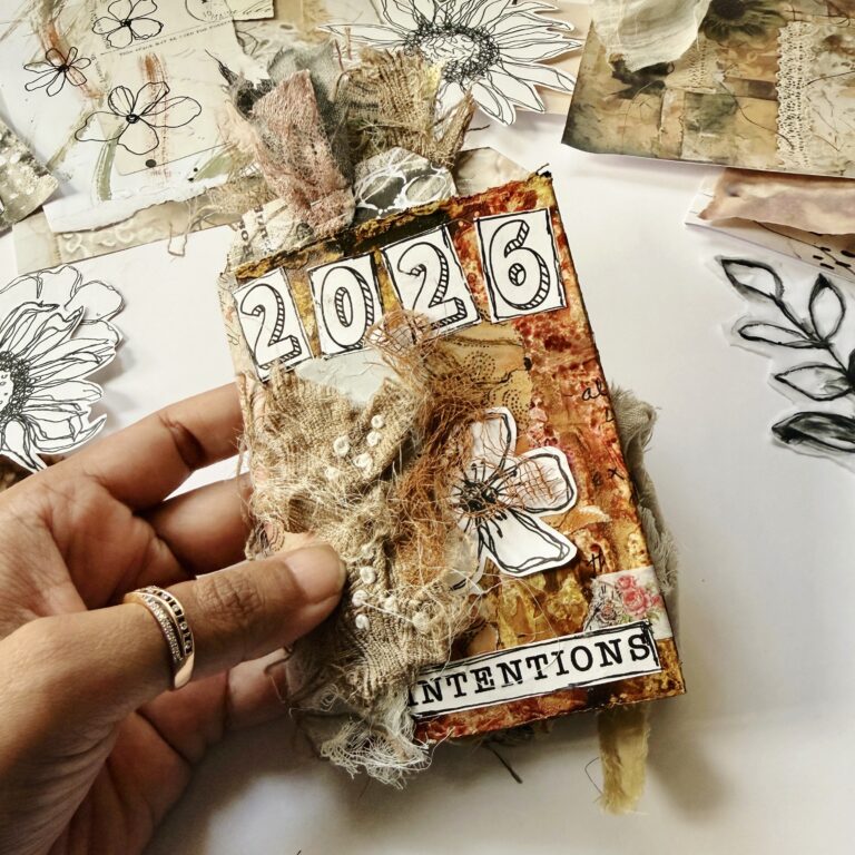 2026-intentions-mixed-media-art-journaling-collage-texture-debasree-dey-art-7864