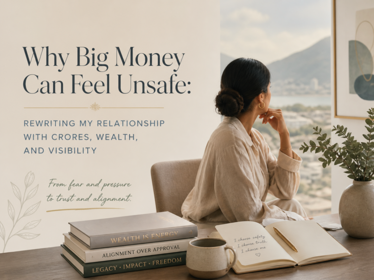 Why Big Money Can Feel Unsafe: Rewriting My Relationship with Crores, Wealth, and Visibility