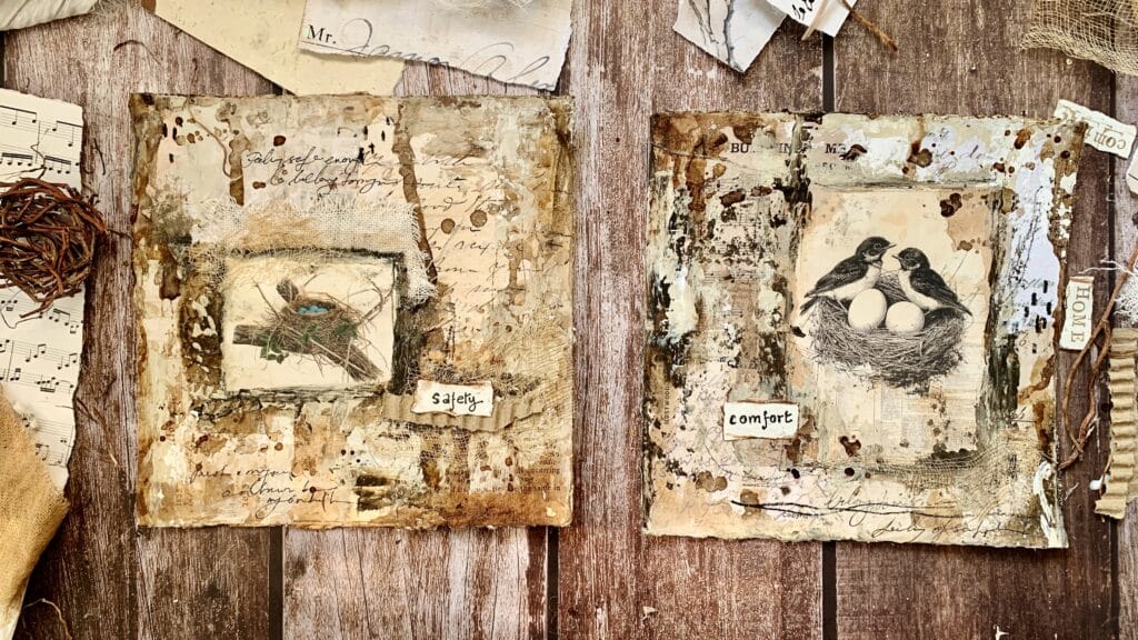 mixed media collage art