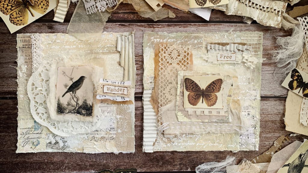 mixed media collage art
