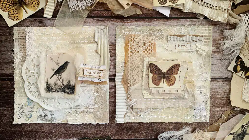 mixed media collage art