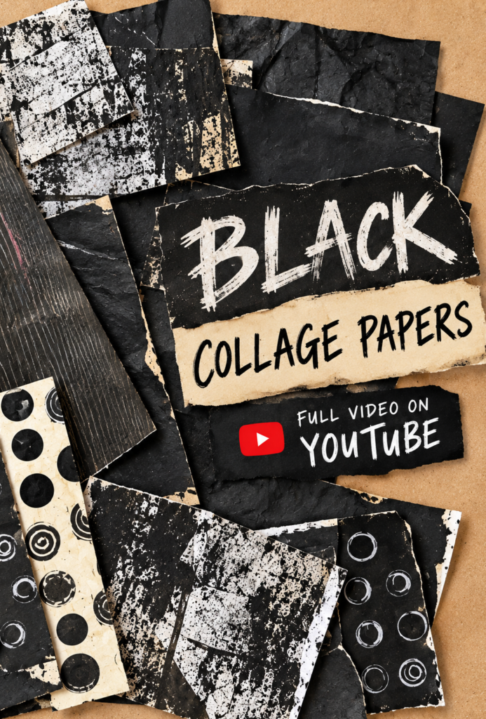 black collage papers