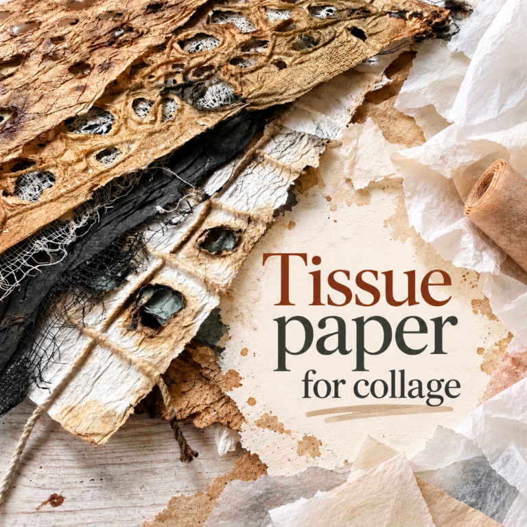 Textured Tissue Paper Collage
