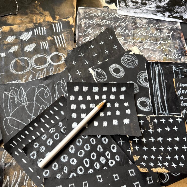 White-Mark-making-mixed-media-collage-papers-fodders-black-and-white-texture-debasree-dey-art-13010