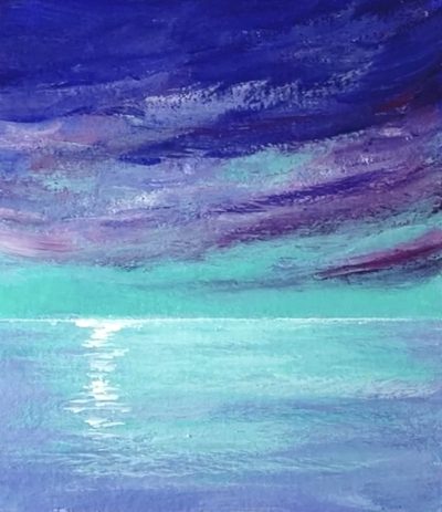 Easy way to Draw a Seascape / Acrylic Painting for Beginners 